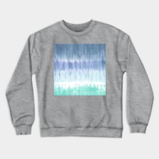 Light Blue Ombre Tie-Dye Stripes Crewneck Sweatshirt